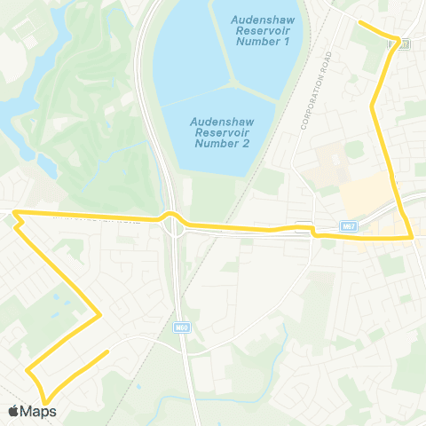 Bee Network Audenshaw School - Fairview Road map