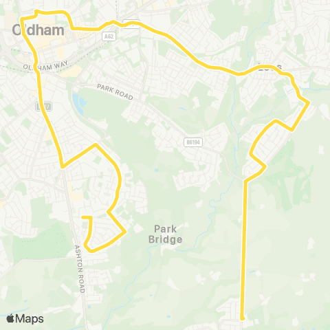 Bee Network St Damian's Rc Science Coll - Ashton Rd map