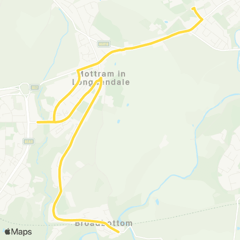 Bee Network Longdendale High School - Bostock Road map