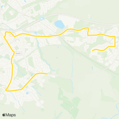 Bee Network Bankside - Alder Community High School map