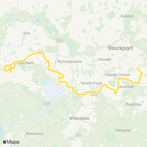 Bee Network Stamford Road - Sainsbury's map