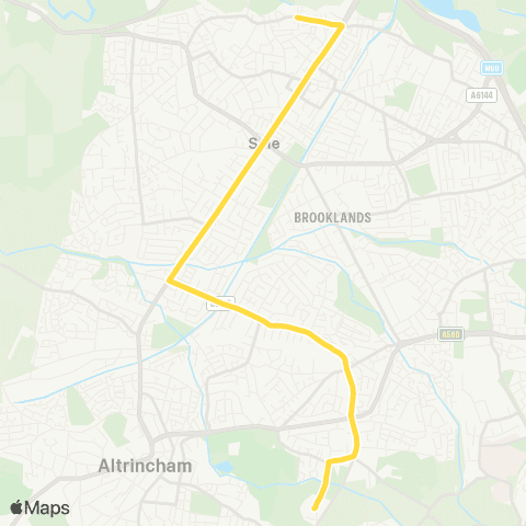 Bee Network Milton Grove - Altrincham Coll of Arts map