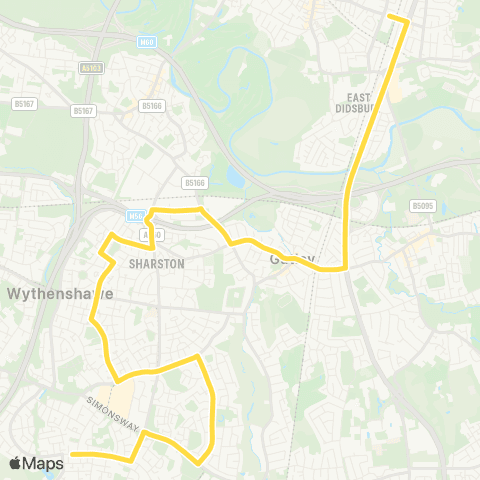 Bee Network School Lane - Oatlands Road map