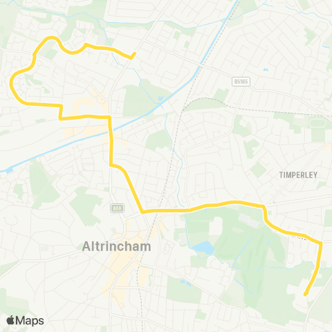 Bee Network Trafford Coll - Altrincham Coll of Arts map