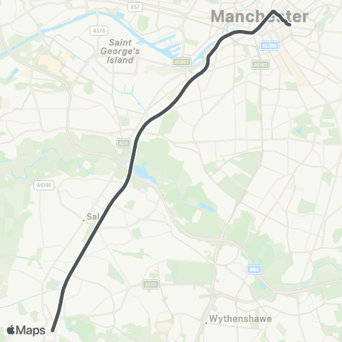 Metrolink Replacement Bus 5 map