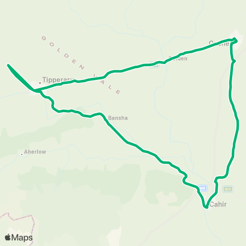 TFI Local Link Tipperary - Cahir - Cashel map