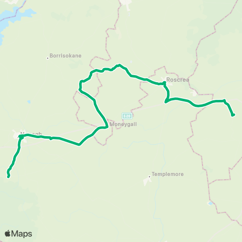 TFI Local Link Ballybrophy - Silvermines map
