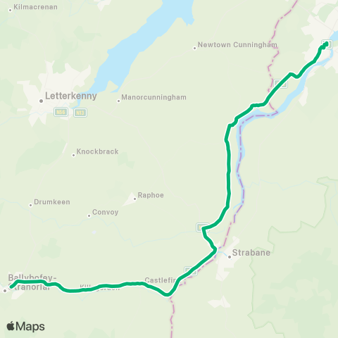 TFI Local Link Ballybofey - Derry map