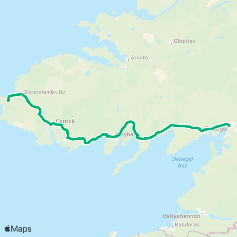 TFI Local Link Gleann Cholm Cille - Donegal map