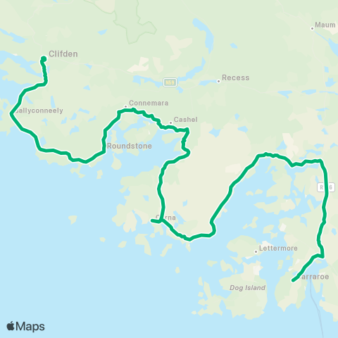 TFI Local Link An Cheathrú Rua - Clifden map