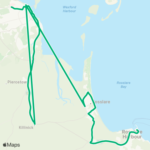 TFI Local Link Wexford - Rosslare Harbour map