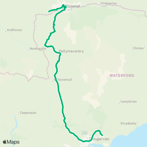 TFI Local Link Clonmel - Dungarvan map