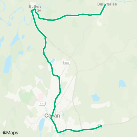 TFI Local Link Ballyhaise - Kilmore Hotel map