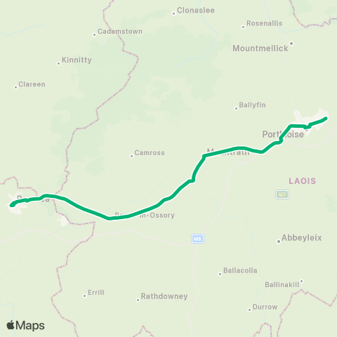 TFI Local Link Roscrea - Portlaoise map