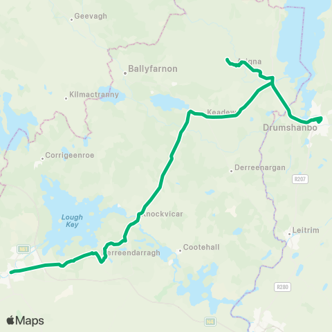 TFI Local Link Arigna - Boyle map