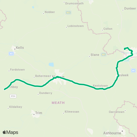 TFI Local Link Athboy - Navan - Drogheda map