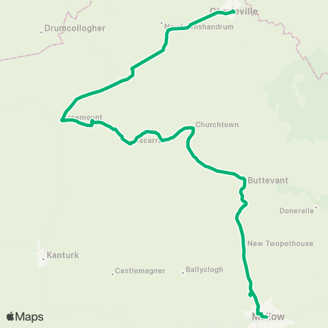 TFI Local Link Charleville - Mallow map