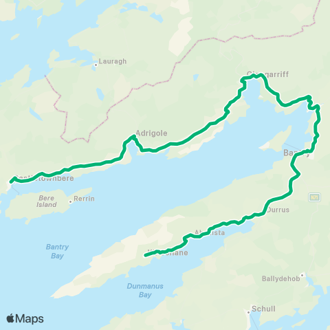 TFI Local Link Castletownbere - Kilcrohane map