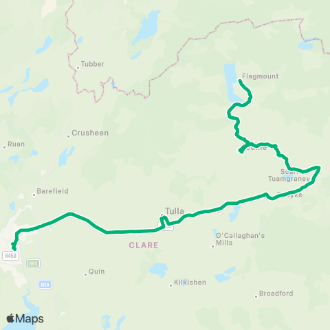 TFI Local Link Flagmount - Ennis map