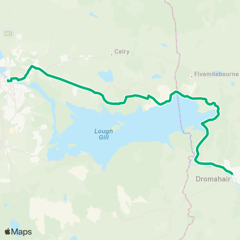 TFI Local Link Sligo - Dromahair map