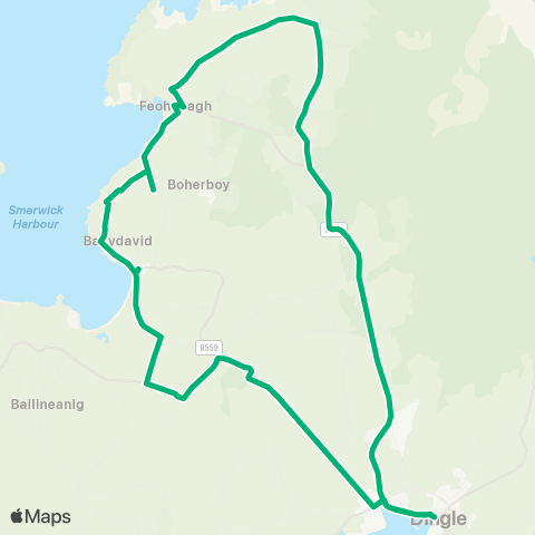 TFI Local Link Dingle - Baile na nGall map