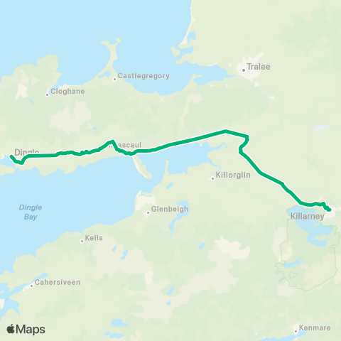 TFI Local Link Killarney - Dingle map