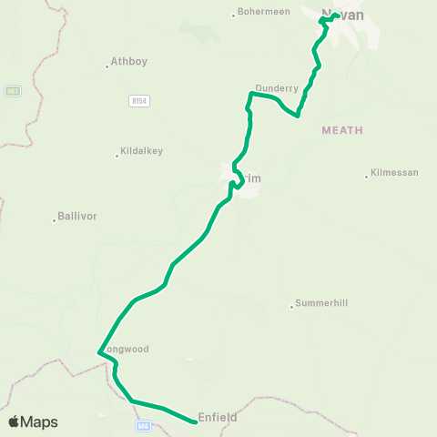 TFI Local Link Navan - Trim - Enfield map
