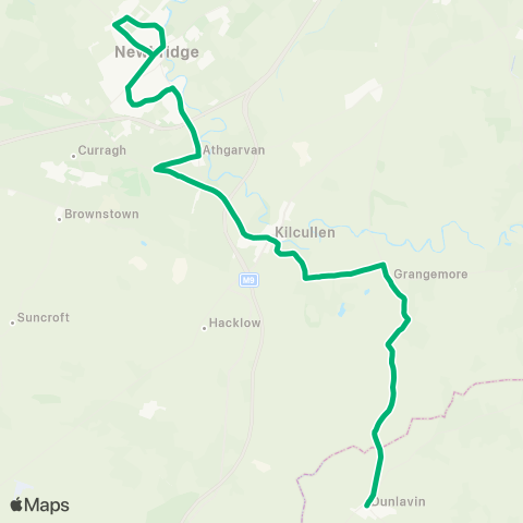 TFI Local Link Newbridge - Dunlavin map