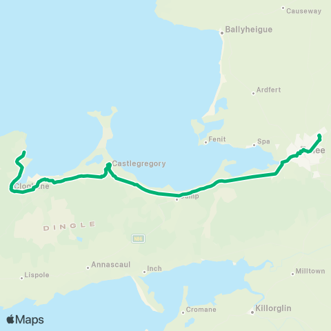 TFI Local Link Cé Bhréanainn - Tralee map