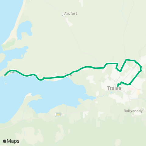 TFI Local Link Fenit - Tralee map