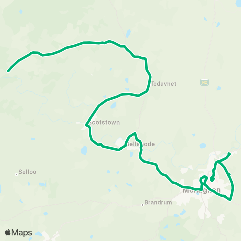 TFI Local Link Knockatallon - Monaghan map