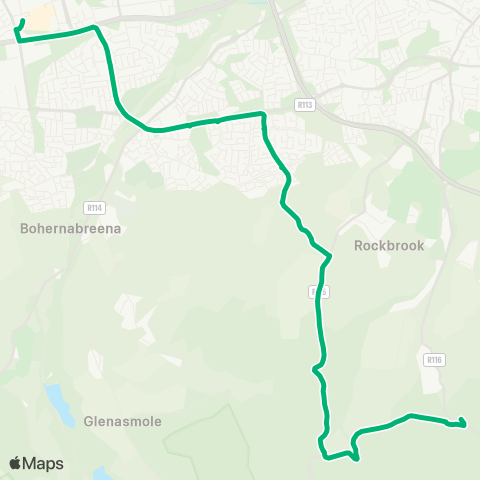 TFI Local Link Tallaght - Tibradden map