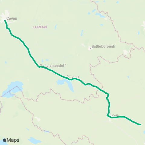 TFI Local Link Baile Ghib - Cavan map