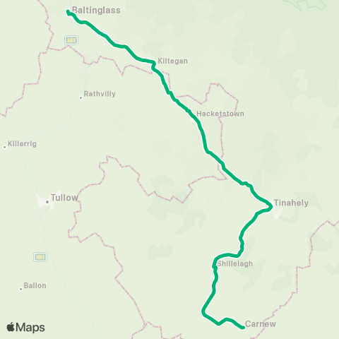 TFI Local Link Carnew - Baltinglass map