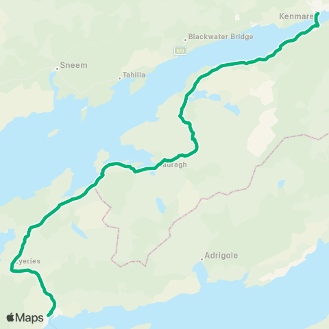TFI Local Link Castletownbere - Kenmare map