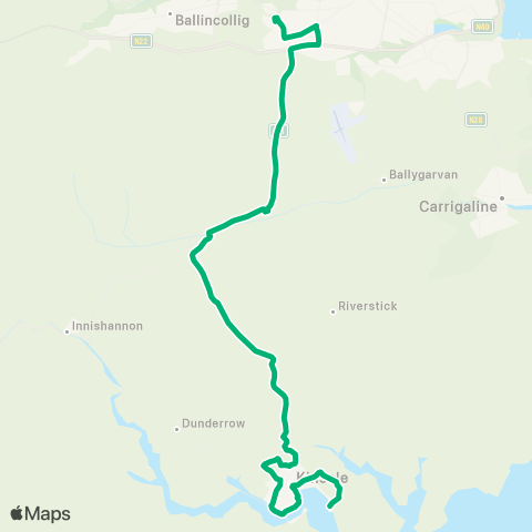 TFI Local Link Kinsale - MTU Bishopstown map