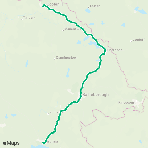 TFI Local Link Cootehill - Virginia map