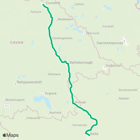 TFI Local Link Kells - Cootehill map