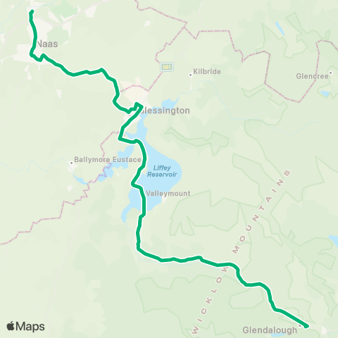 TFI Local Link Sallins - Glendalough map