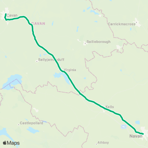 TFI Local Link Navan - Cavan map