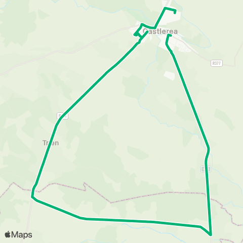 TFI Local Link Castlerea Town Service map