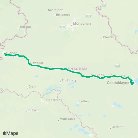 TFI Local Link Clones - Castleblayney map