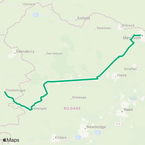 TFI Local Link Clonbulloge - Maynooth map