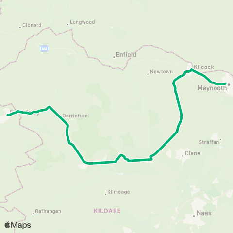 TFI Local Link Edenderry - Maynooth map
