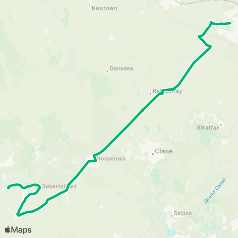 TFI Local Link Robertstown - Maynooth map