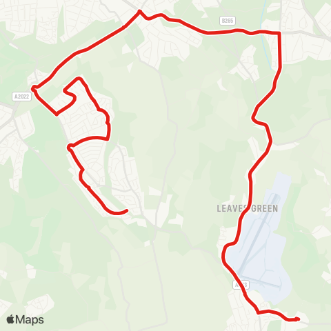 TfL Charles Darwin Sch - Biggin Hill - Coney Hall - Addington Village - New Addington, Homestead Way map