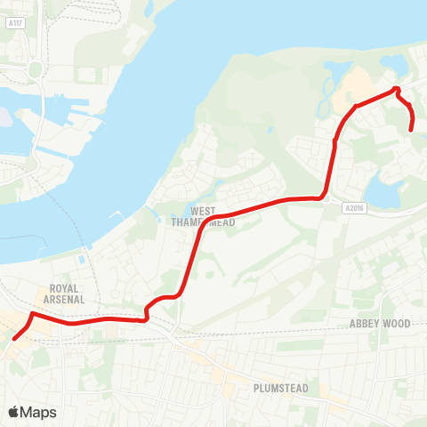 TfL Hawksmoor Sch - Plumstead - Woolwich Arsenal map