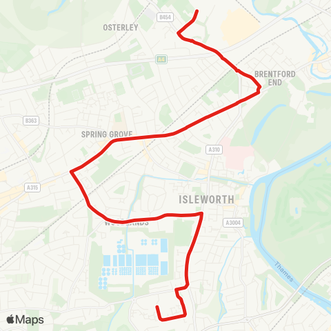 TfL Ivybridge Estate - Isleworth - Busch Corner - Gillette Corner - Bolder Academy map