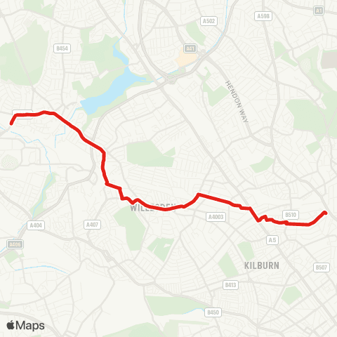 TfL Stanmore - Stonebridge Pk (Until 15:00) map