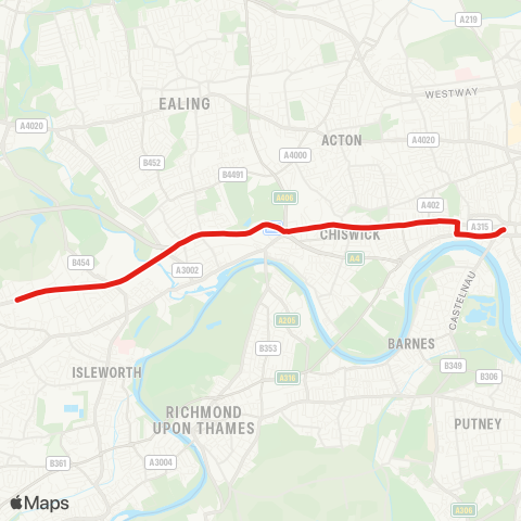TfL Earl's Court - Acton Town map